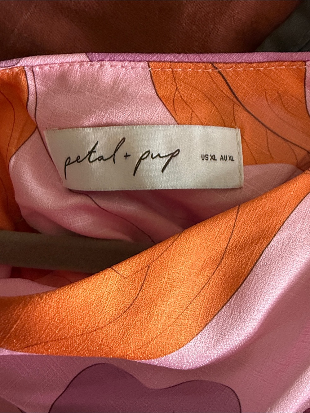 Petal + Pup Pink Floral Maxi One Shoulder Dress - Picture 5 of 7